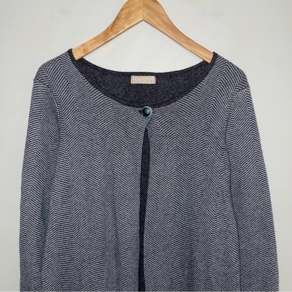 Benedetta  B Cardigan Sweater Grey Wool Cashmere Cape‎ Long Women’s Size Medium - Picture 3 of 8